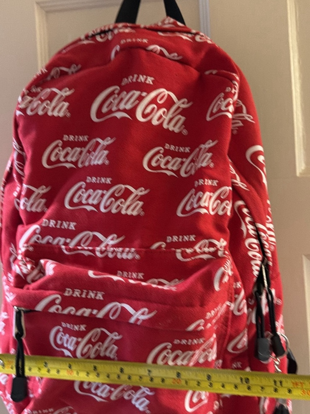 Coca-Cola Red and White Logo Print Backpack - Picture 5 of 6